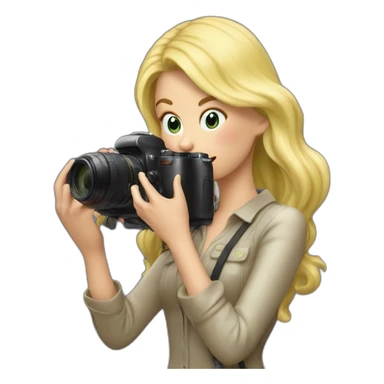 Slime blond photographer eating truffles  sticker