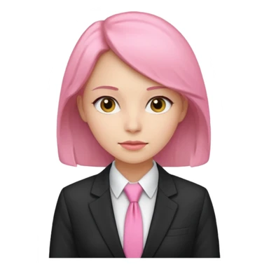woman with pink tie and blazer sticker