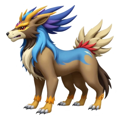 Xerneas-Raikou-Entei-Fakémon-hybrid-creature (full body)  sticker