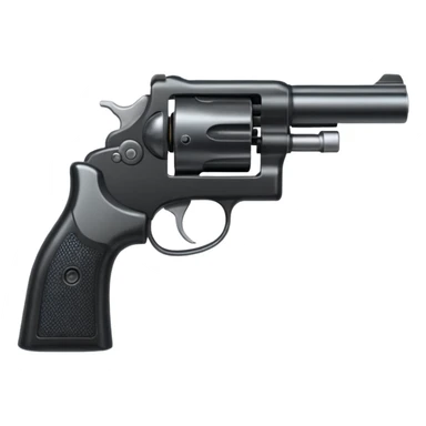 Gun revolver sticker