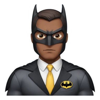 caucasian batman standing sticker