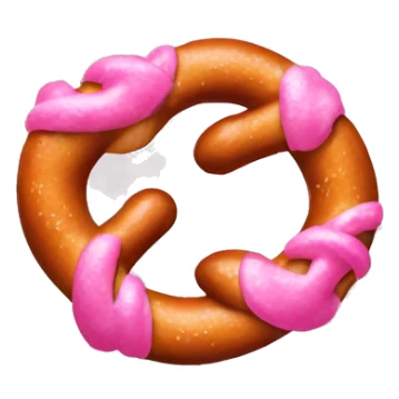 a pink pretzel  sticker