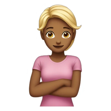 girl selfhugging sticker