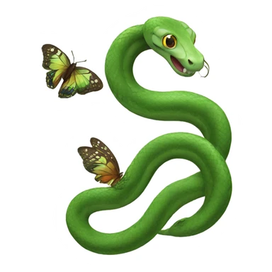 Snake with butterfly wings sticker