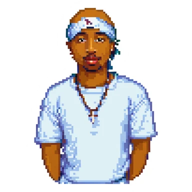 Репер 2Pac, no background sticker