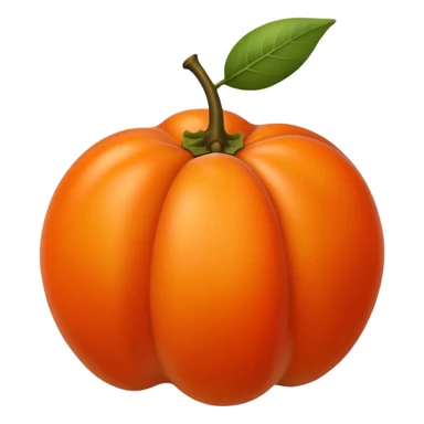 persimmon fruit simple sticker