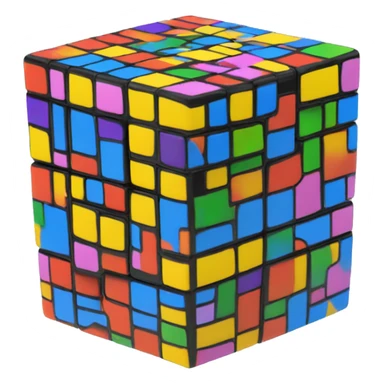 a perfect rubix cube with completed sides sticker