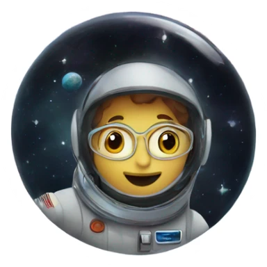 space-student-floating-in-space-with-galaxy sticker