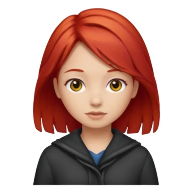 girl red hair sticker