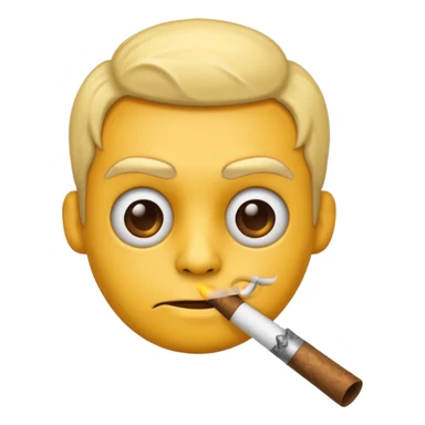 Emoji smoking crack pipe sticker