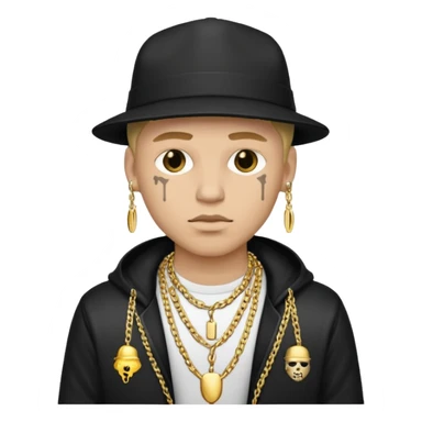 a white guy with a drip gangster sticker