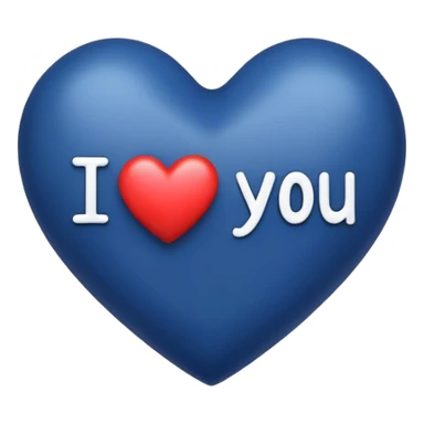 Dark Blue heart with the words I Love You Ry in the middle  sticker