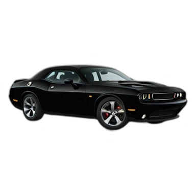 Black Dodge challenger sticker