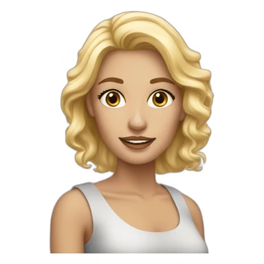 very beautiful blonde woman sticker