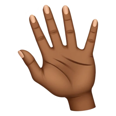 A flat hand with the palm facing towards me and the middle finger bent 90 degrees sticker