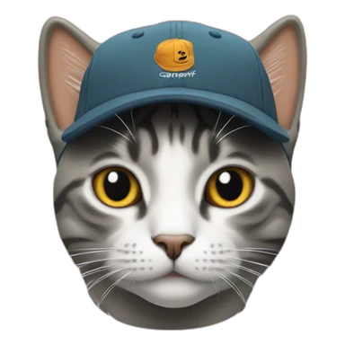 Cat wearing carhartt cap sticker