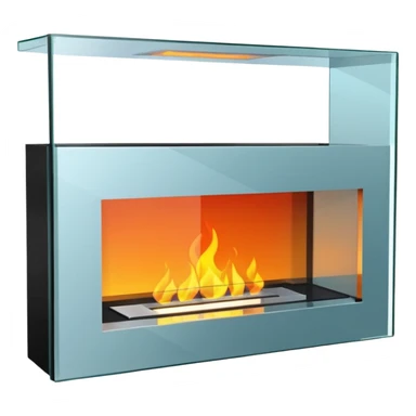 Modern Glass Fireplace sticker