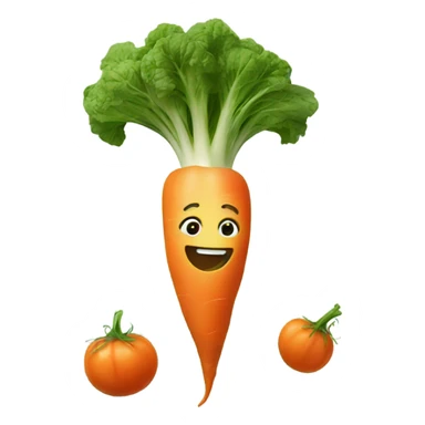 Smiling vegetable sticker