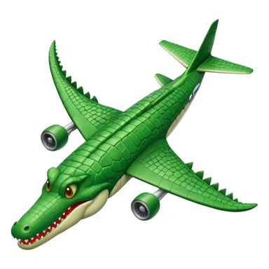 airplane that’s a crocodile  sticker