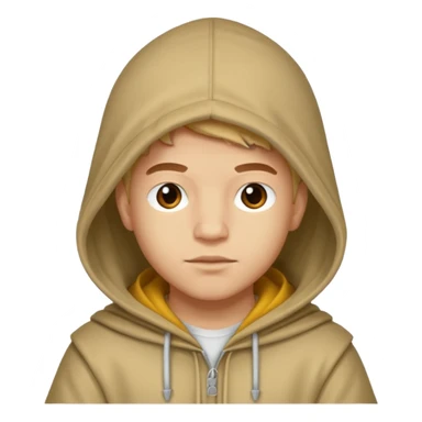 Moreno greñudo con capucha sticker