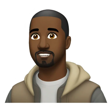 Kanye West in front of a mountain range sticker
