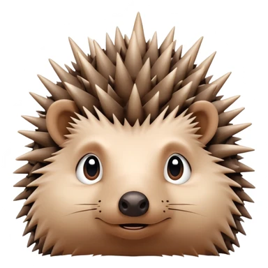 really cute confused hedgehog face with wooden thorny bramble stem wrapped around its forehead, spiky asymmetric thorns, no leaves, only face and neck visible sticker
