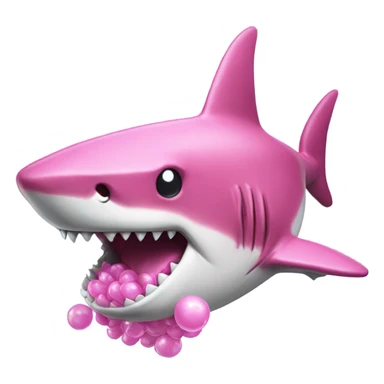Shark made out of bubble gum sticker