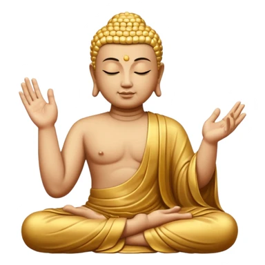 Make Buddha showing rock sign sticker