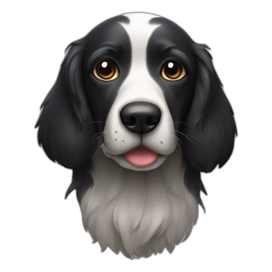 Un chien noir qui fais un bisous sticker