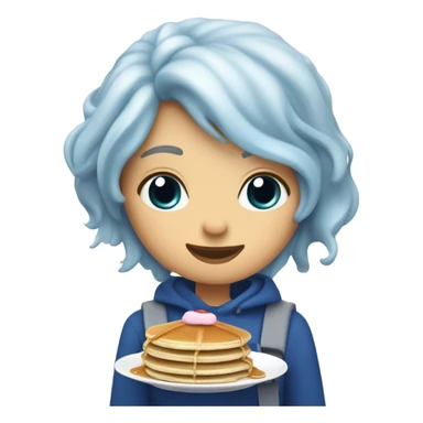 a blueberry pancake scottish cup of ice cream pickle girl filling full of love sticker
