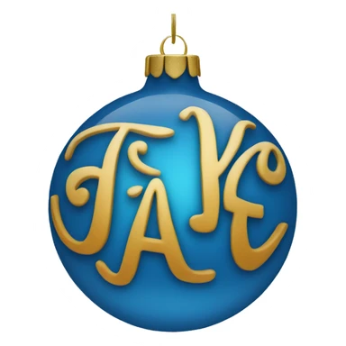 blue ornament with the name jake on it in cursive  sticker