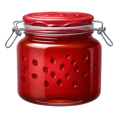 Pot confiture fraise sticker