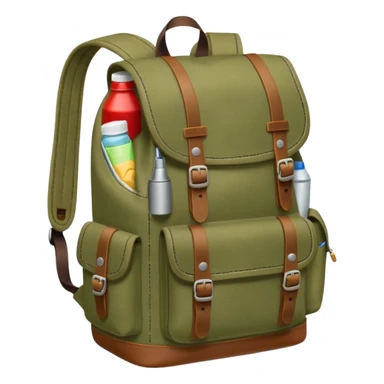 A bagpack (No background) sticker