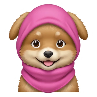 Dog in Pink balaklava sticker