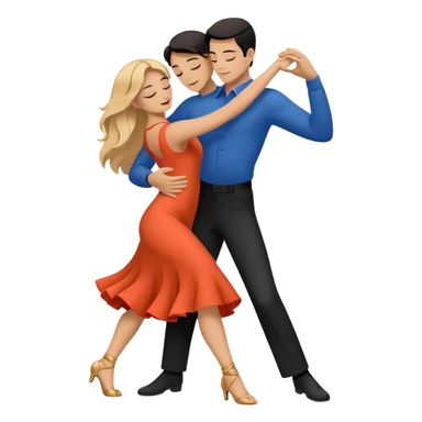 Minimalistic flat vector icon, iOS style, thin black contour on white background. Silhouette of a dancing couple in close embrace, symbolizing Bachata. Clean, no text, no shadows sticker