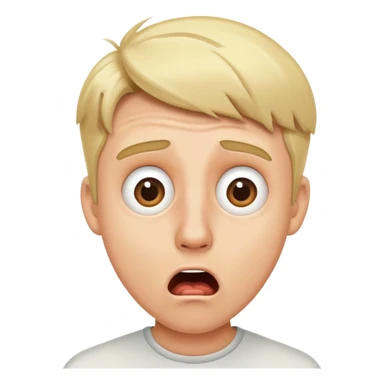Shocked blonde man sticker