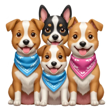 three dogs at the music festival sticker