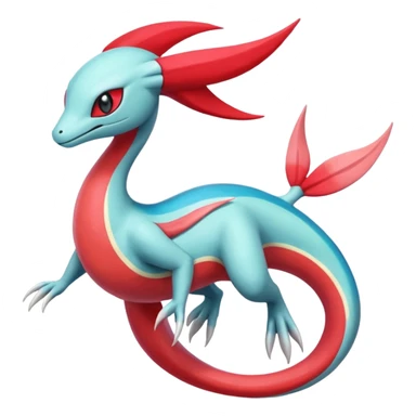 Meloetta-Milotic-Inteleon-Heliolisk-Helioptile-Salamence-Salandit-Latias-Fakémon-creature-hybrid sticker