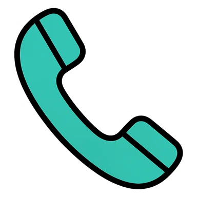 telephone icon, clean and simple, modern icon style sticker