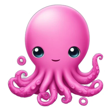 cute pink kraken sticker