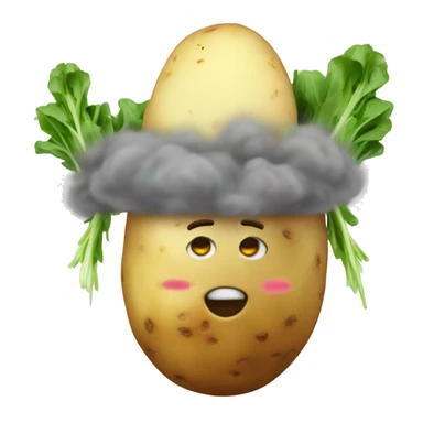 potato with rocket boost sticker