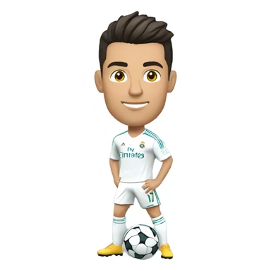 Cristiano Ronaldo con copa de europa sticker