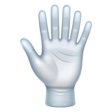 3D hand wave icon no background sticker