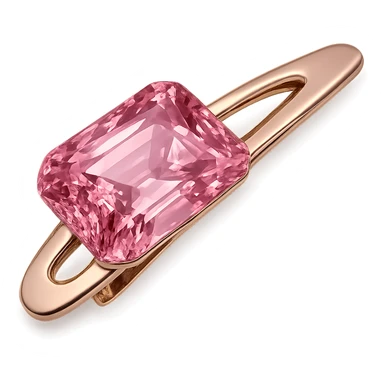 pink gemstone barrette, elegant and modern sticker