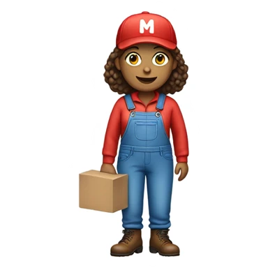 Woman in Mario outfit  sticker