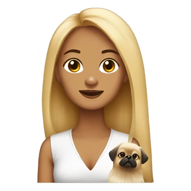 Women with Pekingese sticker