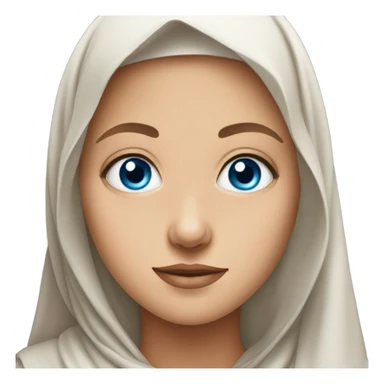 Hijenu GIRL With blue eyes flipping hijab Like hair sticker