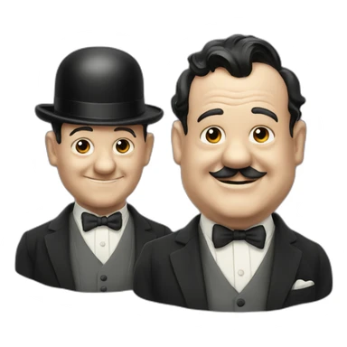 Laurel and hardy sticker