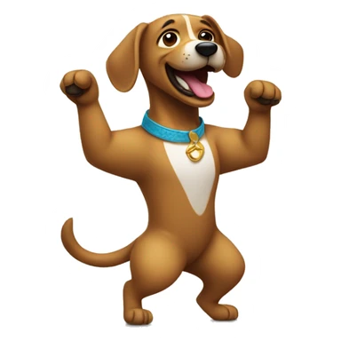 Un perro bailando  sticker