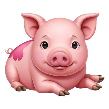 Pig sunbathing  sticker